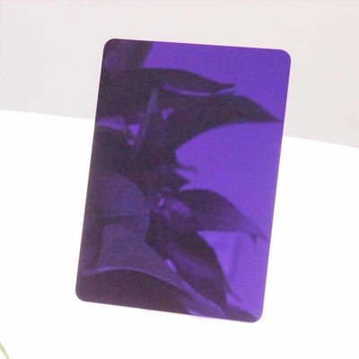 304金属色の紫色ミラーのステンレス鋼の版0.3mmの装飾的な鋼板