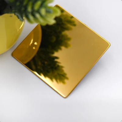 チタニウムの金色はステンレス鋼 シート ミラーの終わりにカスタマイズするサイズを塗った