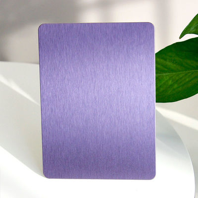 良い価格 304 ブラシ 装飾用ステンレスシート 紫 NO.4 ステンレスシールパネル オンライン
