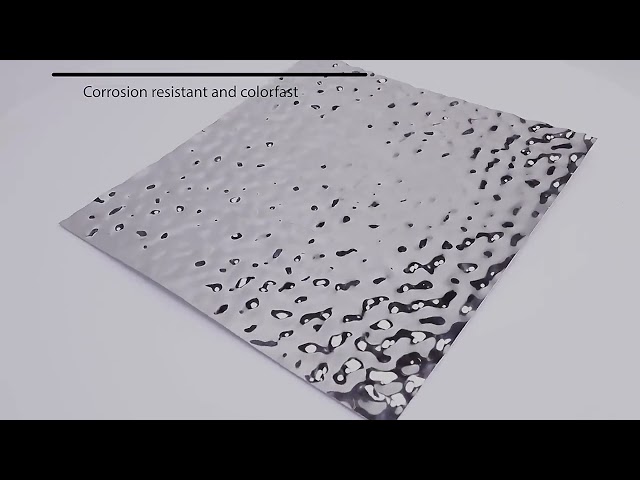会社のビデオ 約 water ripple stainless steel sheet ss 201 304 Metal decorative plate