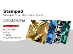 パーソナライズされた 201 304 316 PVD 装飾 金属プレート ステンレス ステンプリング