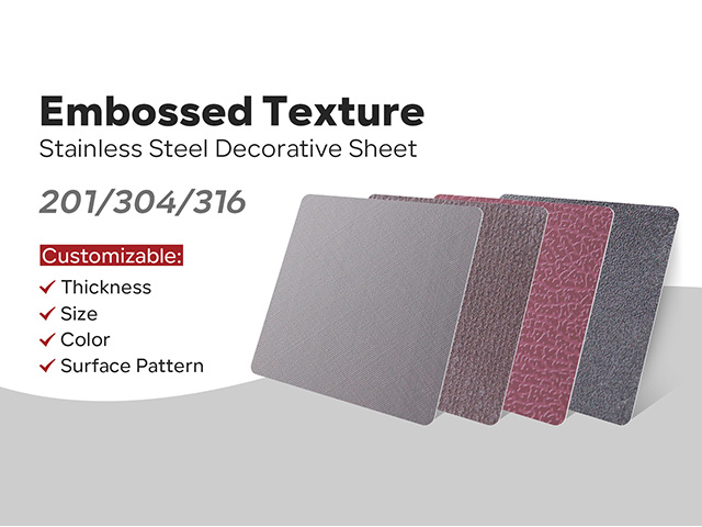 会社のビデオ 約 Embossed Stainless Steel Textures Sheet Customized 201 304 316 PVD Decoration Metal Plate