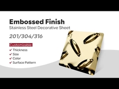201 304 ゴールデン カラー コーティング 3MM 2MM スタンピング 表面 防滑 ステンレス ステンレス チェッカー プレート